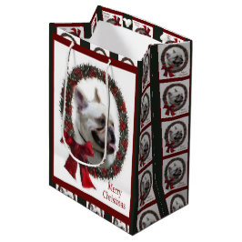 Bulldog Weihnachten Mittlere Geschenktüte