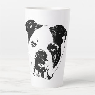 Bulldog-Weihnachten Nah Milchtasse