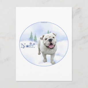 Bulldog Weihnachten Postcard