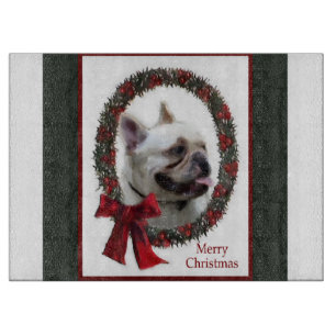 Bulldog Weihnachten Schneidebrett