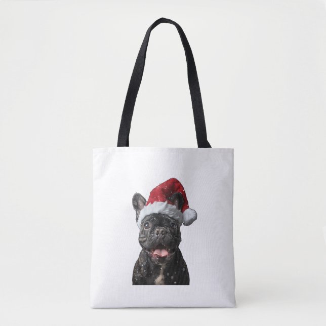 Bulldog Weihnachten Tasche (Vorderseite)