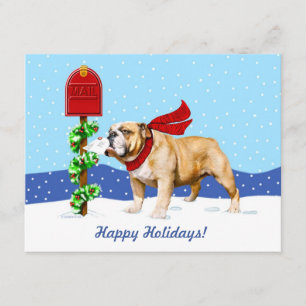 Bulldog Weihnachtsbrief Einladung