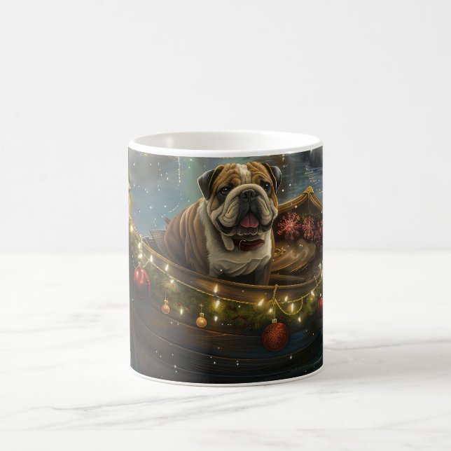 Bulldog Weihnachtsfest Kaffeetasse (Mittel)