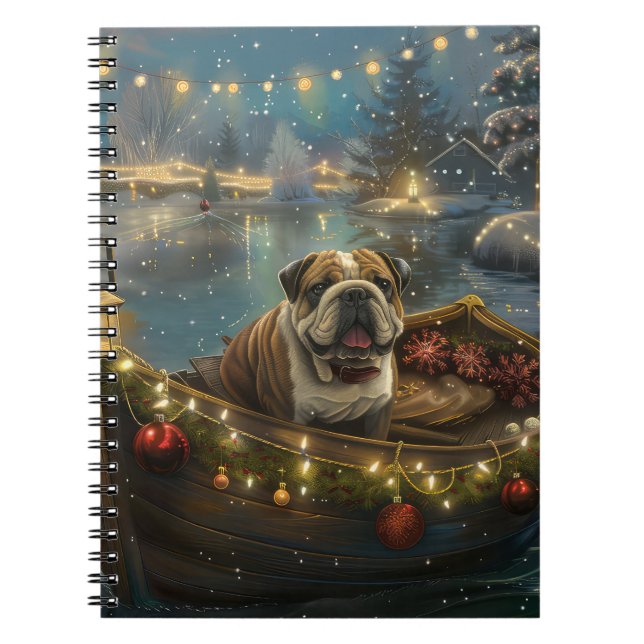 Bulldog Weihnachtsfest Notizblock (Vorderseite)