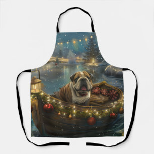 Bulldog Weihnachtsfest Schürze