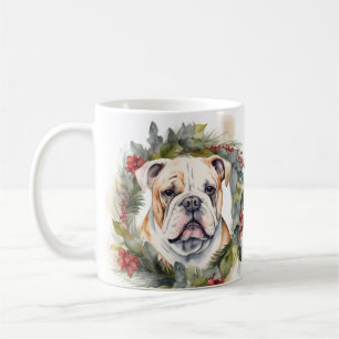 Bulldog Weihnachtsmann Kaffeetasse