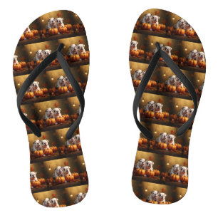 Bulldog Welpe Autumn Delight Pumpen Flip Flops