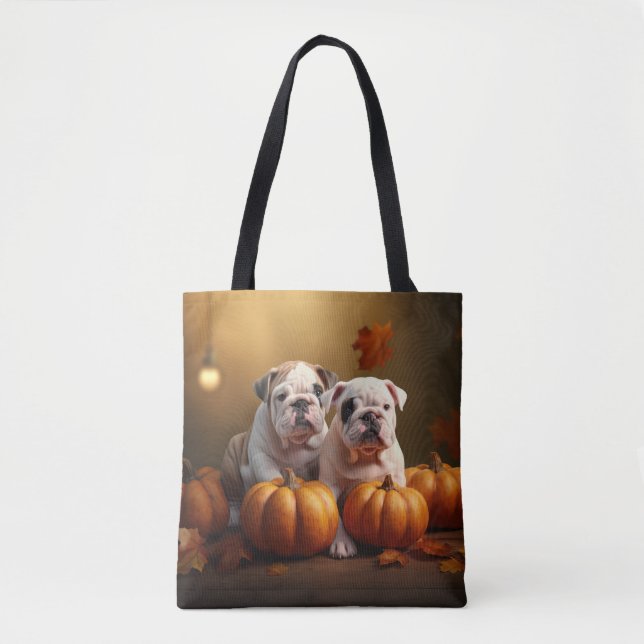 Bulldog Welpe Autumn Delight Pumpen Tasche (Vorderseite)