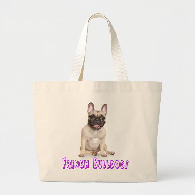 Bulldog Welpe Dog Tog Jumbo Stoffbeutel (Vorne)