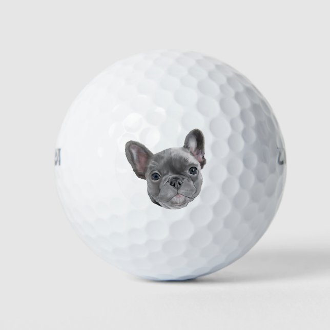 Bulldog Welpe Golfball (Vorderseite)
