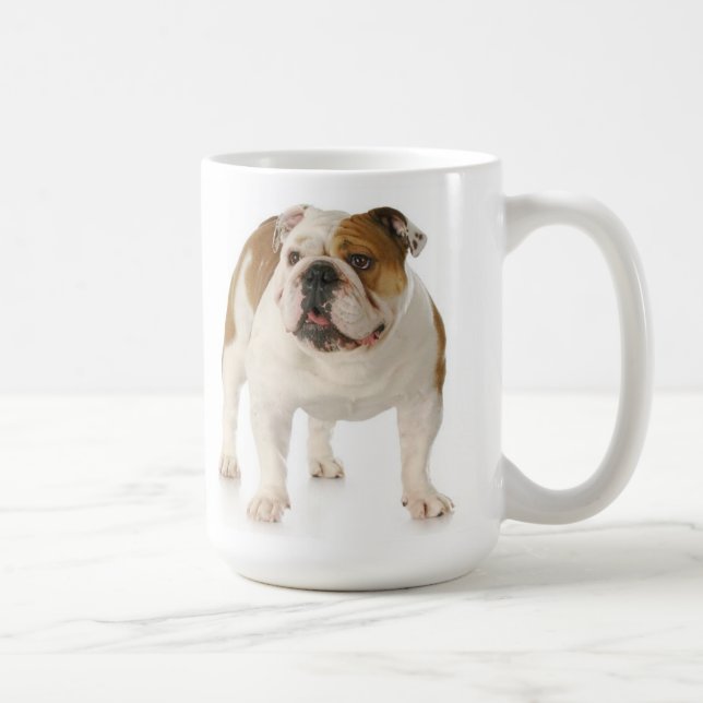 Bulldog Welpe Hund Red Liebe Kaffeetasse (Rechts)