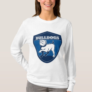 Bulldog-Welpe Insignien-Logo Kinder T-Shirt