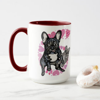 Bulldog-Welpe-Liebe Tasse
