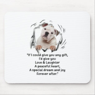Bulldog Welpe Niedlich, wenn ich dir Geschenke geb Mousepad