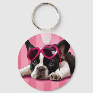 Bulldog Welpe Schlüsselanhänger