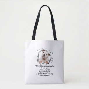 Bulldog-Welpe Süß, wenn ich dir irgendwelche Gesch Tasche