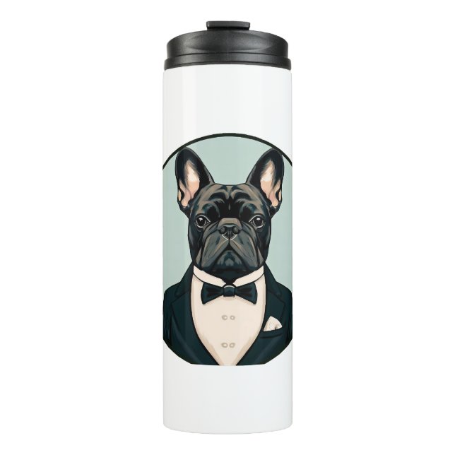 Bulldog Welpe Thermosbecher (Vorderseite)