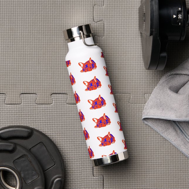 Bulldog Welpe Trinkflasche (Fitnessstudio)