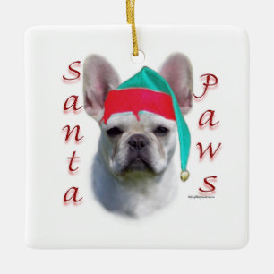 Bulldog (wht) keramikornament
