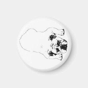 Bulldog-Winter-Kühlschrankmagnet Magnet