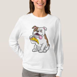 Bulldog with Piece of Pizza T-Shirt