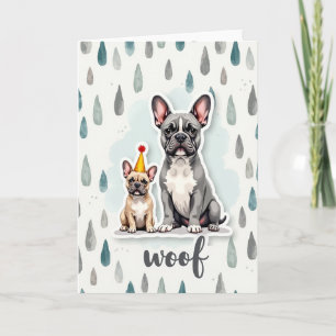 Bulldog Woof Vatertagskarte Karte