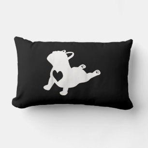 Bulldog Yoga Pose Liebe Herz Workout Geschenk Lendenkissen