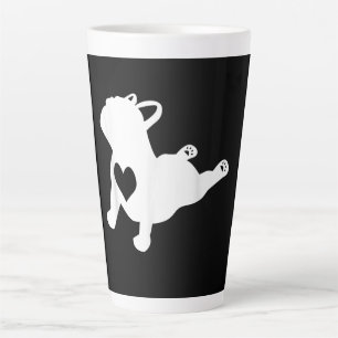 Bulldog Yoga Pose Liebe Herz Workout Geschenk Milchtasse