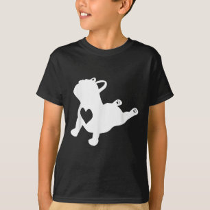 Bulldog Yoga Pose Liebe Herz Workout Geschenk T-Shirt