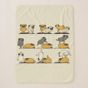 Bulldog-Yoga-Posen Hunde Yoga Liebhaber Sherpadecke