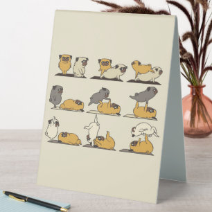 Bulldog-Yoga-Posen   Hunde Yoga Liebhaber Tischaufsteller