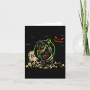 Bulldog-Zombie-Hund Lustiger Zombie-Hund Halloween Karte