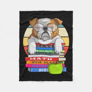 Bulldog zurück in den Schulbuch-Wurmhund Fleecedecke