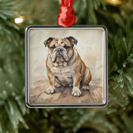 Bulldoge Ornament Aus Metall