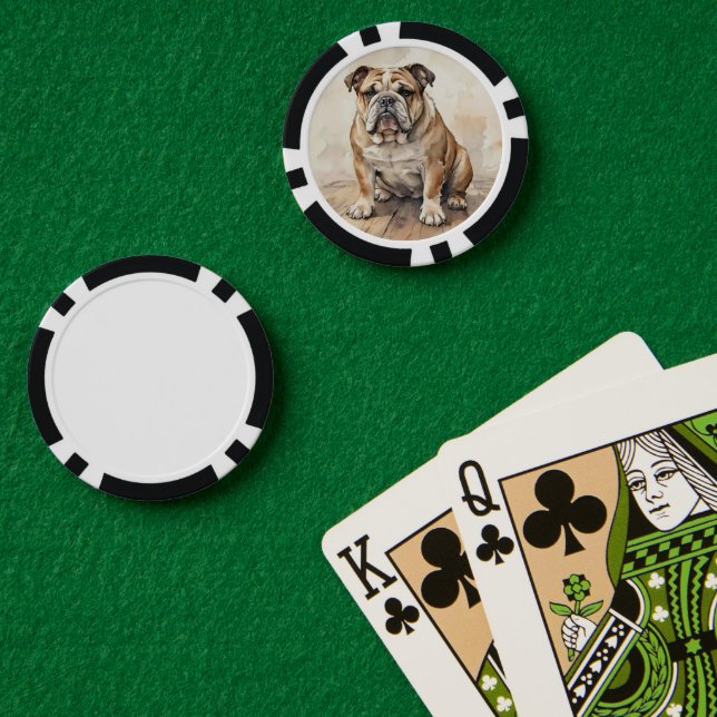 Bulldoge Pokerchips (Pokertisch (doppelt))