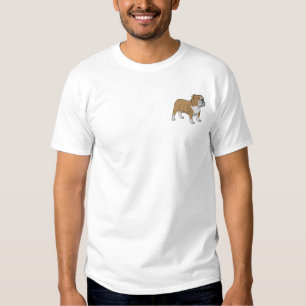 Bulldogge Besticktes T-Shirt