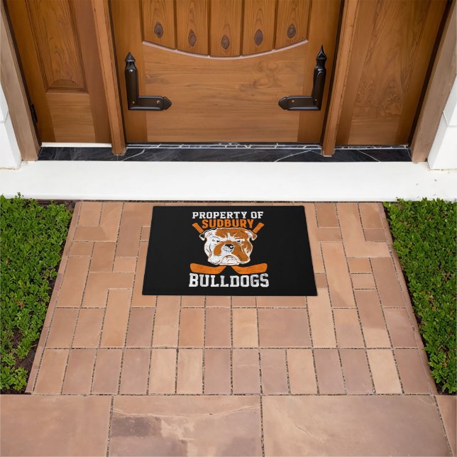 Bulldogge-Eigenschaft von Sudbury Bulldogs Fußmatte (Außenbereich)