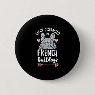 Bulldogge-Entwurf für einen französischen Eigentüm Button