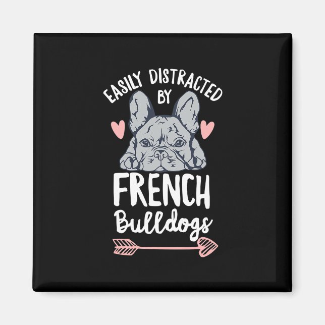 Bulldogge-Entwurf für einen französischen Eigentüm Magnet (Vorne)