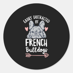Bulldogge-Entwurf für einen französischen Eigentüm Runder Aufkleber