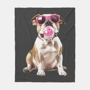 Bulldogge fleecedecke