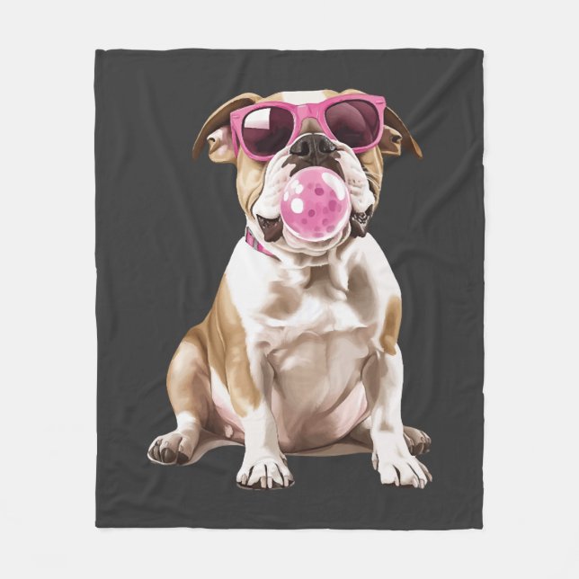 Bulldogge   fleecedecke (Vorderseite)