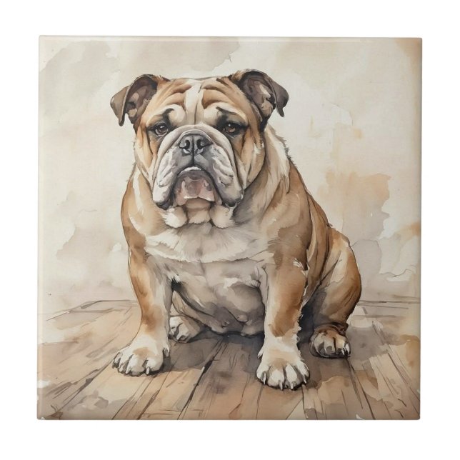 Bulldogge Fliese (Vorderseite)
