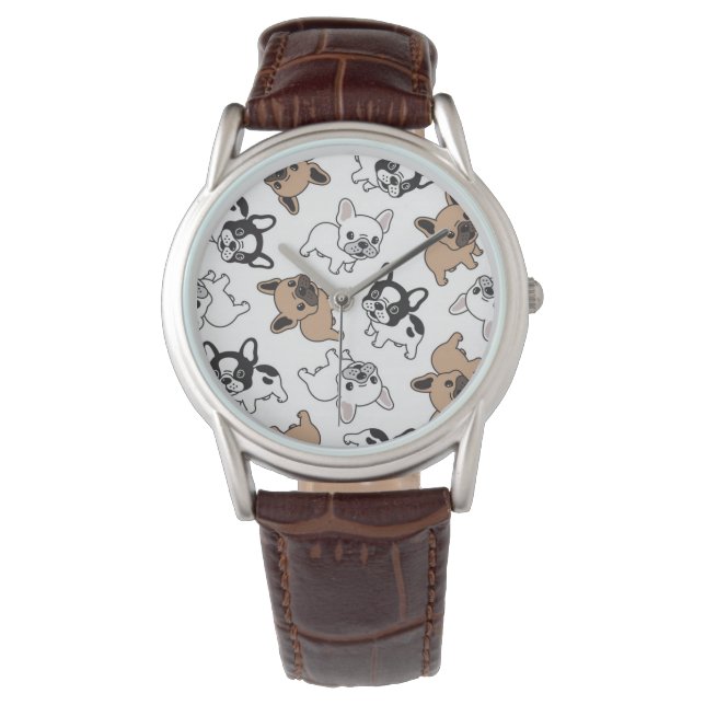 Bulldogge, französisches Zubehör Armbanduhr (Vorderseite)