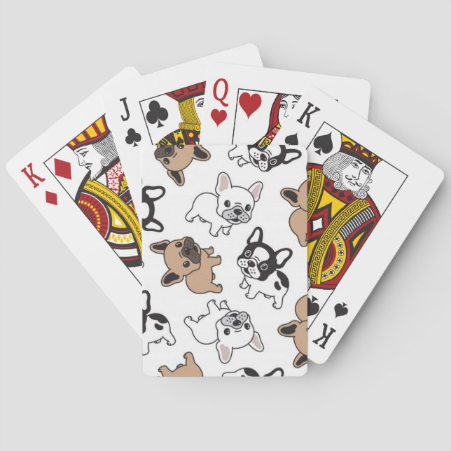 Bulldogge, französisches Zubehör Spielkarten (Rückseite)