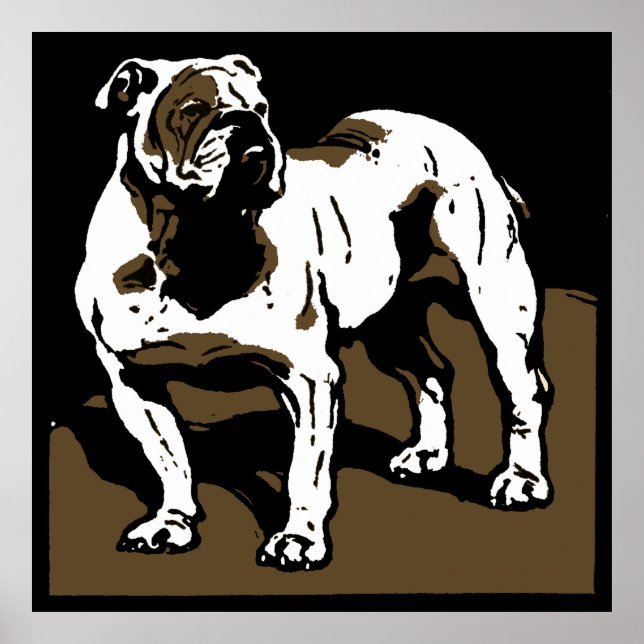 Bulldogge für viktorianische Holzfäller Poster (Vorne)