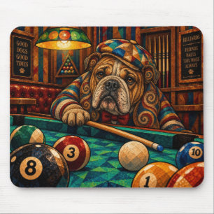 Bulldogge, geometrisches Mosaik Mousepad