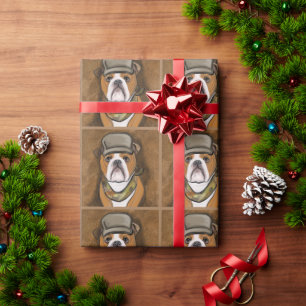 Bulldogge Geschenkpapier