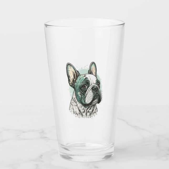 Bulldogge Glas (Vorderseite)