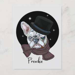 Bulldogge hübsch. Franzose Postkarte
